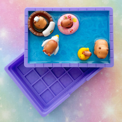 Violet Capybara Pool Keycap Storage Box
