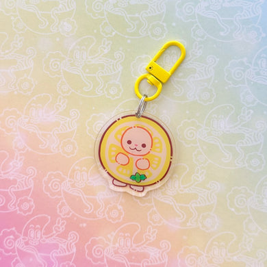 Calico Lemon Cat Keychain