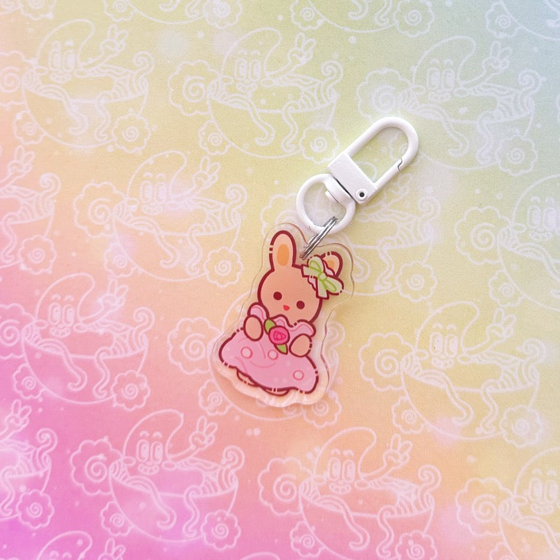 Calico Rose Princess Keychain