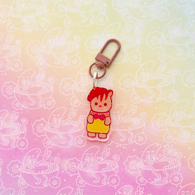 Calico Acorn Chipmunk Keychain