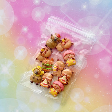 Capybara costumes Resin Charms