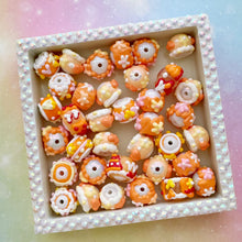 Load image into Gallery viewer, A561 Orange Slice Painted Beads 18pcs