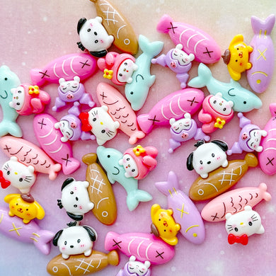 A613 Sanrïo Sea Animal Resin Charms - 20 pcs