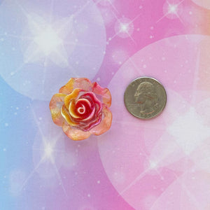 A668 Glow in the Dark Luminous Roses Resin Charms - 10 pcs