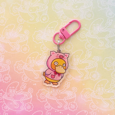 Psyduck Piggy Costume Keychain