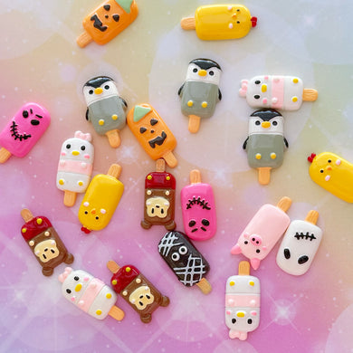 A667 Character Popsicles Resin Charms - 20 pcs