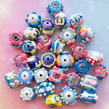 Load image into Gallery viewer, A554 Deep Blue Painted Beads Mix - 15pcs