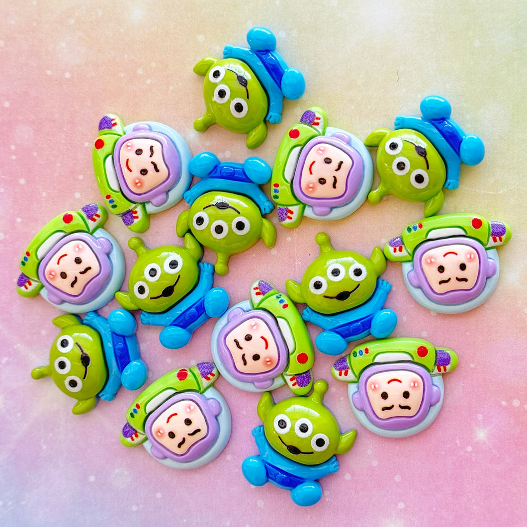 A624 Toy Characters Resin Charms - 8 pcs