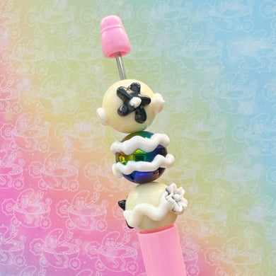 Classic Black and White Pen Beads 1 Bag