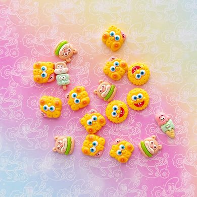 SpongeBob and Sandy Resin Charms