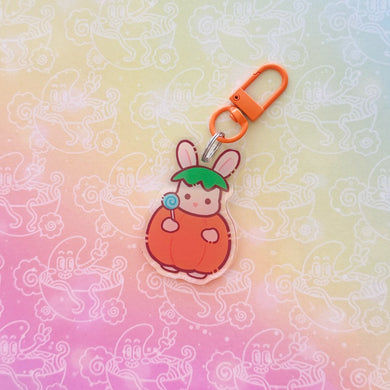 Calico Pumpkin Bunny Keychain