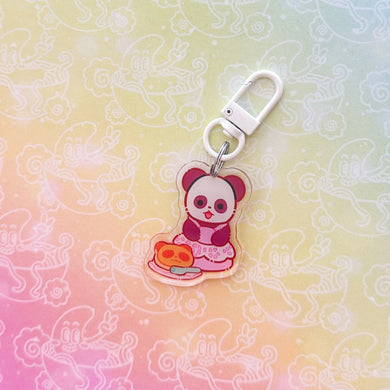 Calico Pancake Panda Keychain