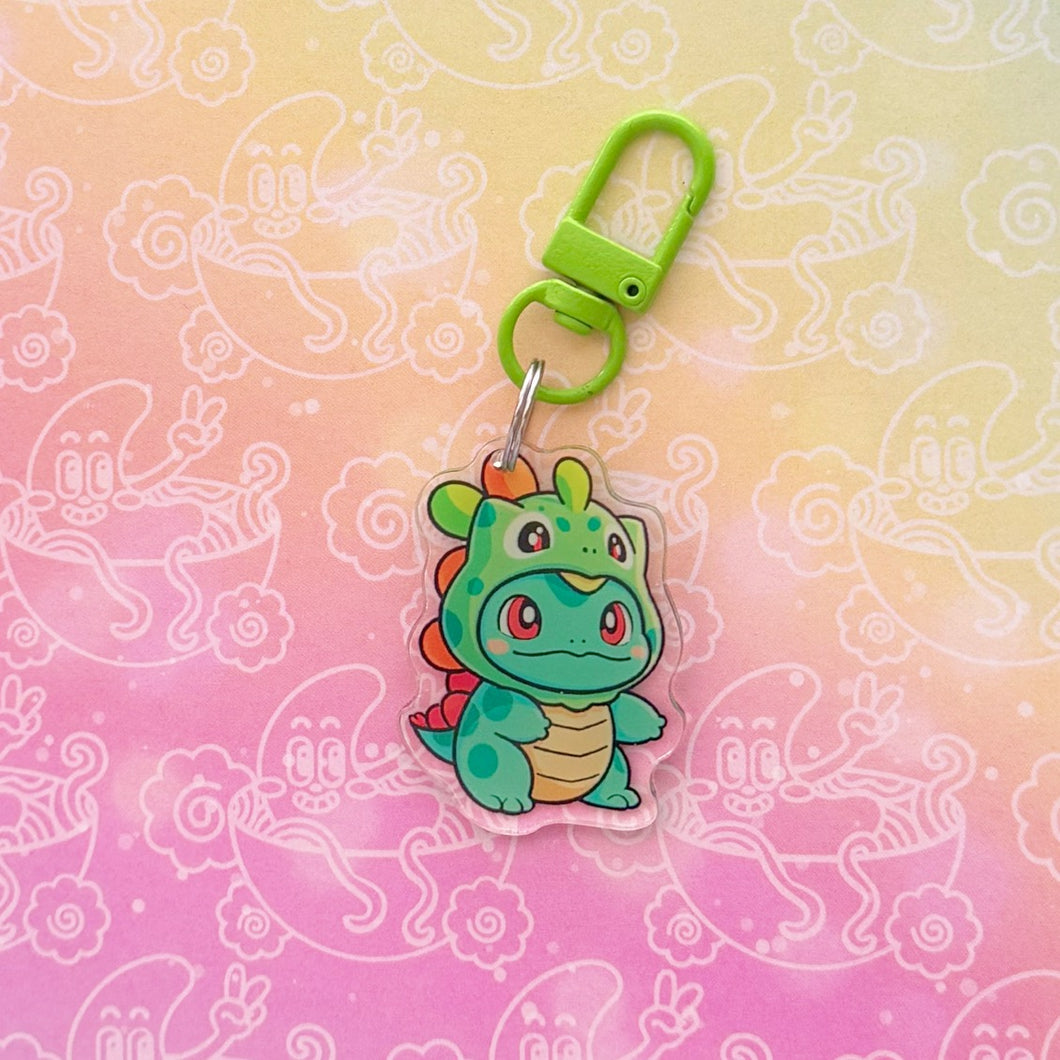 Bulbasaur Dragon Costume Keychain