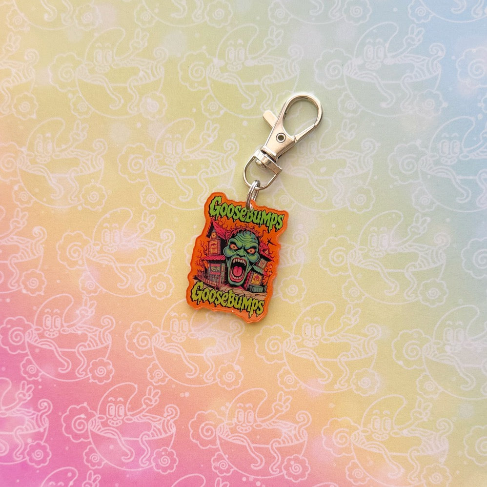 Goosebumps Green Scream Keychain