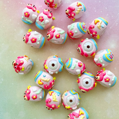 A552 Lotso Painted Beads - 20pcs