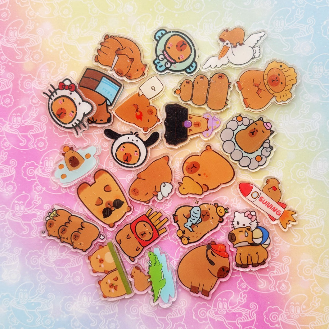 Capybara Costume 4cm Acrylic 1 Bag