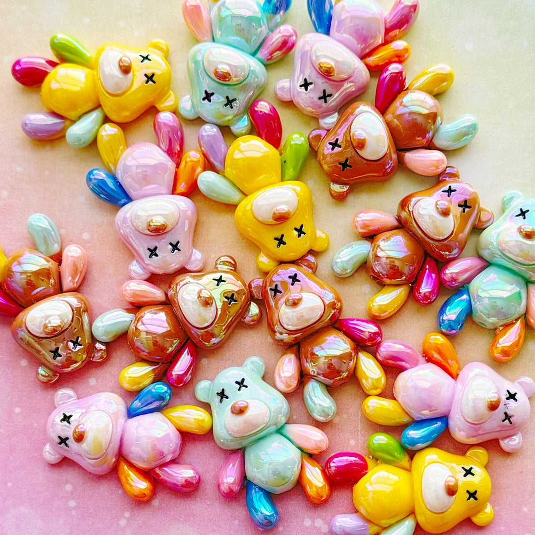 A601 Gloomy Teddy Bear Beads 8pcs