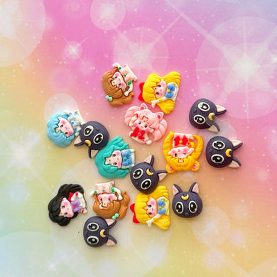 Sailor Girls Resin Charms 1 Bag