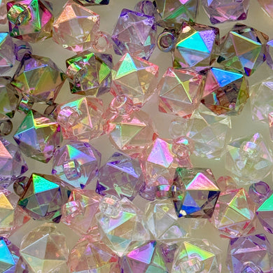 A431 Crystal Prism Pendant Beads - 15pcs