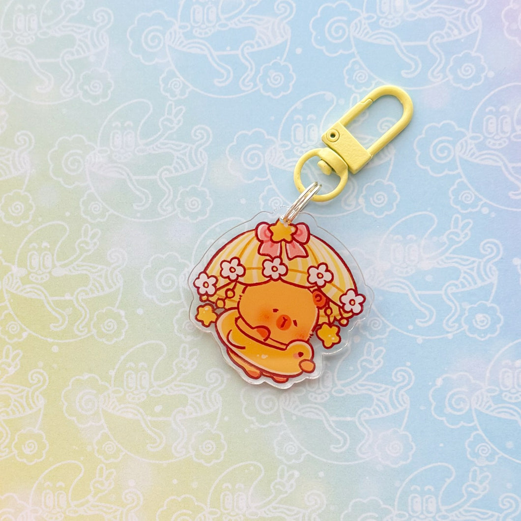 Capybara Parasol Keychain