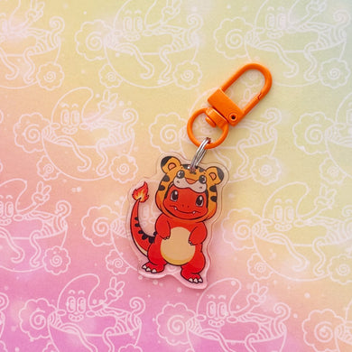 Charizard Tiger Costume Keychain