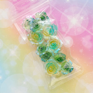 Luminous 3D Glow Roses Resin Charms 1 Bag