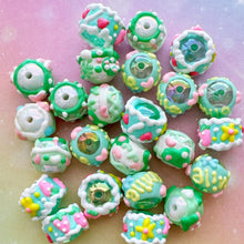 Load image into Gallery viewer, A551 Mint Teal Painted Beads - 25pcs