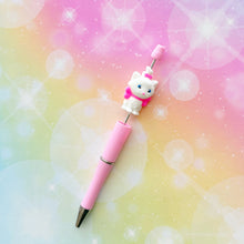 Load image into Gallery viewer, White Cat Silicone Pen Beads
