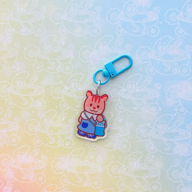 Calico Blue Chipmunk Keychain