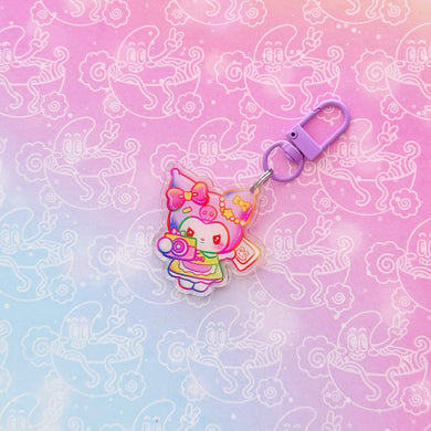 Rainbow Kuromi Keychain