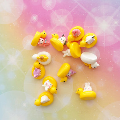 3D Duck Float Characters Resin Charms 1 Bag