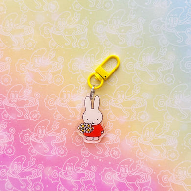 Miffy with Daisies Keychain