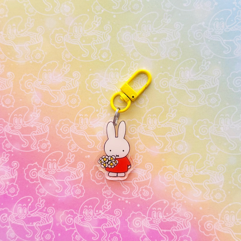 Miffy with Daisies Keychain