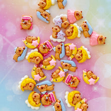 Load image into Gallery viewer, A670 Sleepy Capybara Resin Charms - 10 pcs