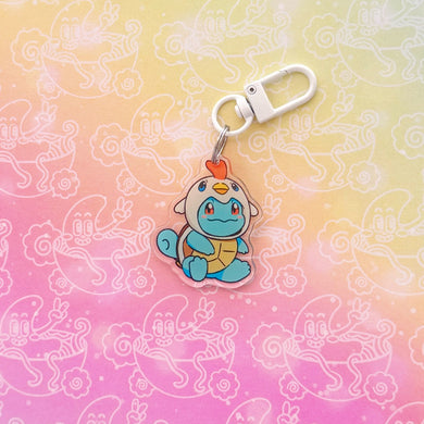 Squirtle Chicken Costume Keychain