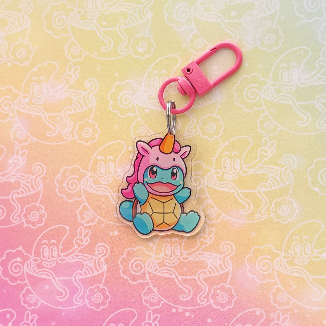 Squirtle Unicorn Costume Keychain
