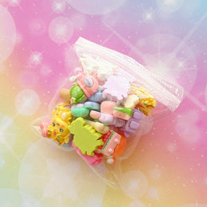 Pastel Dragons abd Bones Resin Charms 1 Bag