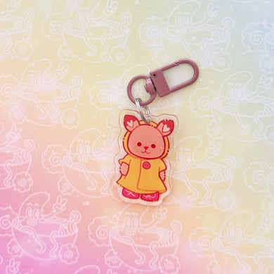 Calico Deer Raincoat Keychain
