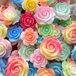 A412 Rainbow Sugar Roses Mix -20pcs