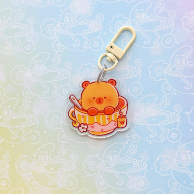 Capybara Teacup Keychain