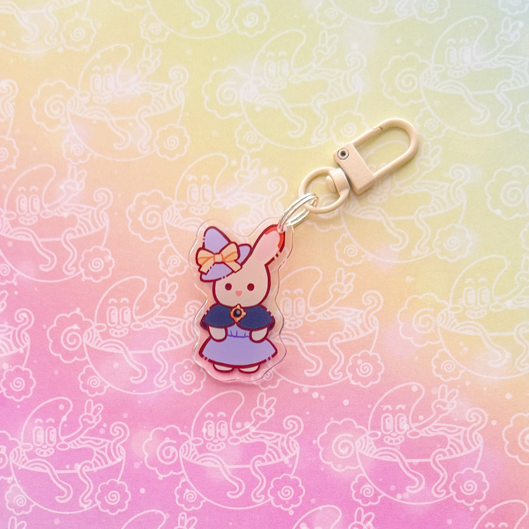 Calico Witch Bunny Keychain