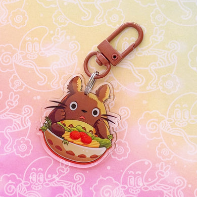 Totoro Ramen Keychain