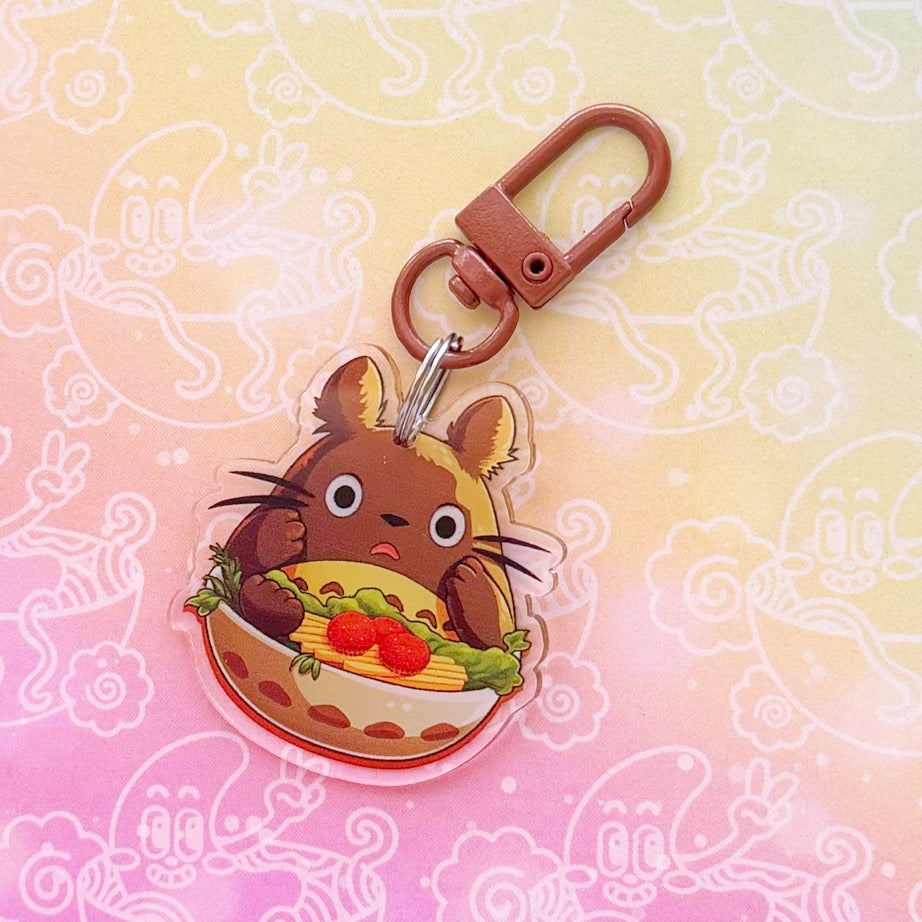 Totoro Ramen Keychain