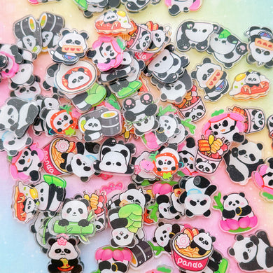 A607 Panda Acrylic Slices 19pcs