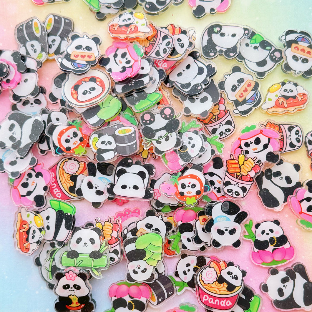 A607 Panda Acrylic Slices 19pcs