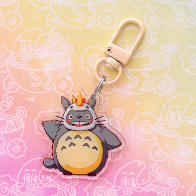 Totoro Unicorn Costume Keychain