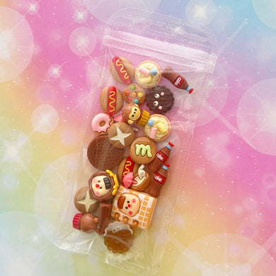 Mixed Food Snacks Resin Charms 1 Bag