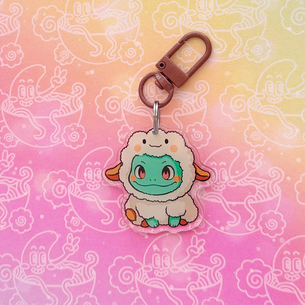 Bulbasaur Lamb Costume Keychain
