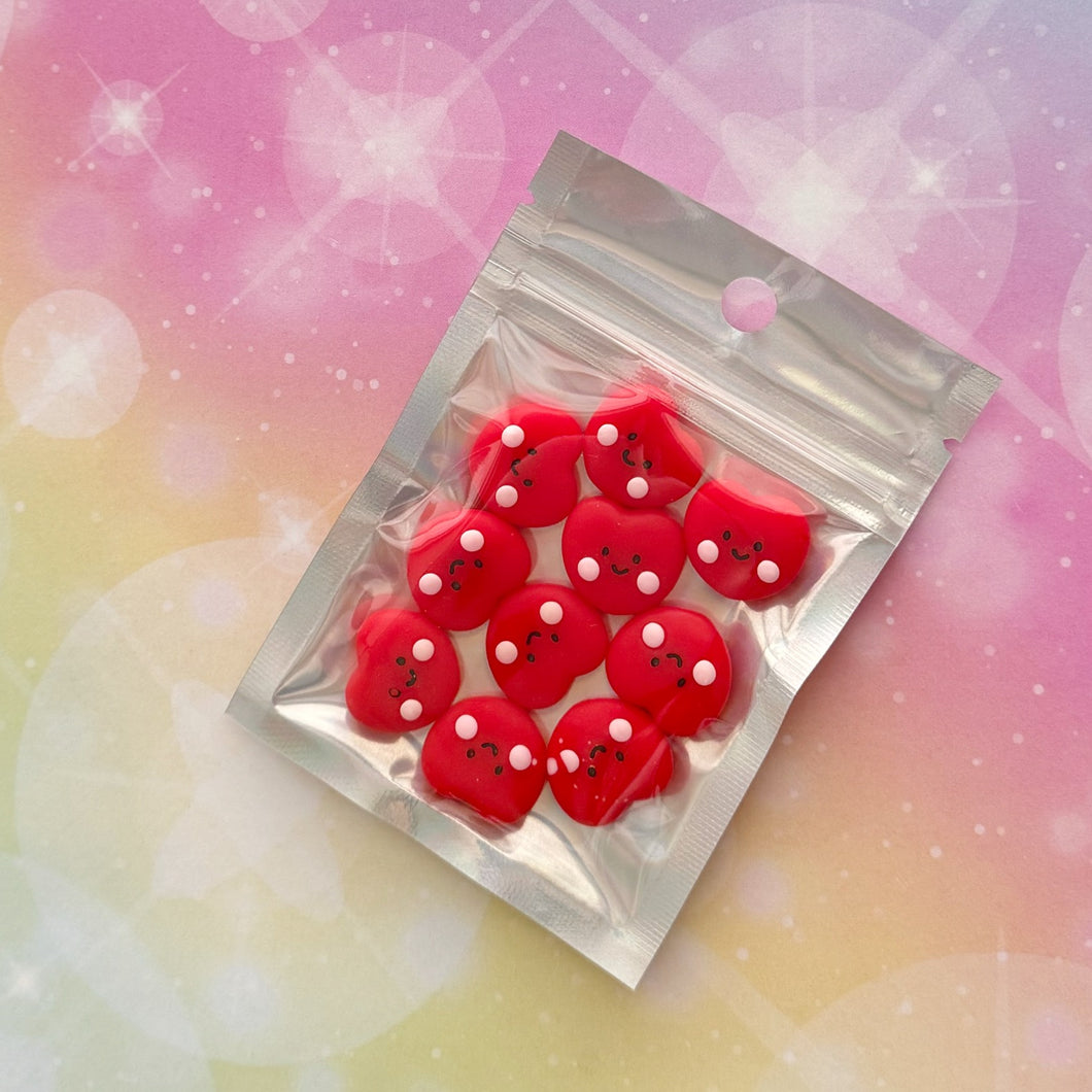 Heart Smile Resin Charms 1 Bag
