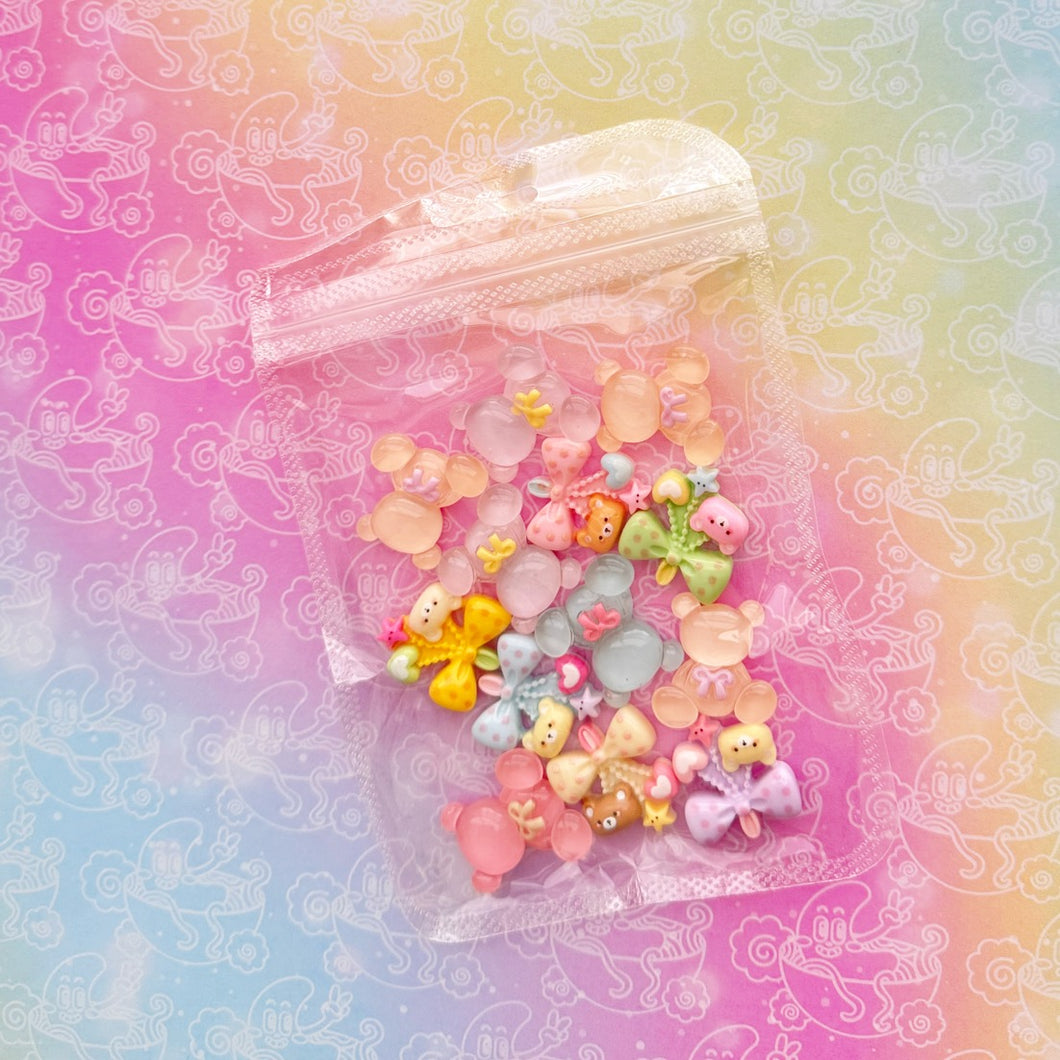Bear Bows and Jellies Resin Charms